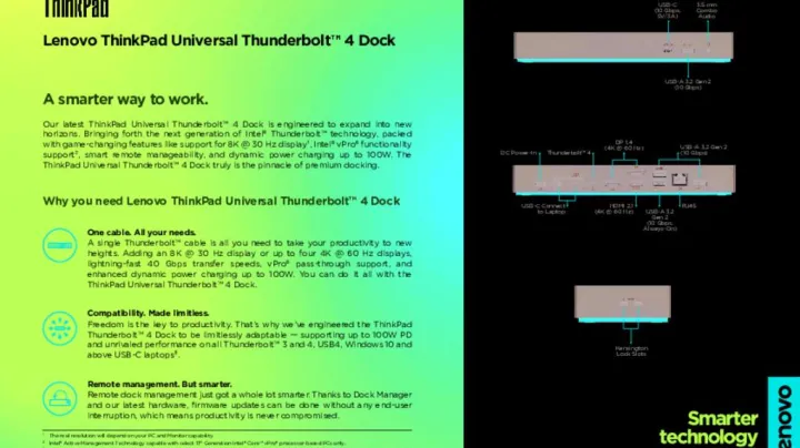 ThinkPad Universal Thunderbolt 4 Dock Datasheet_pdfpreview